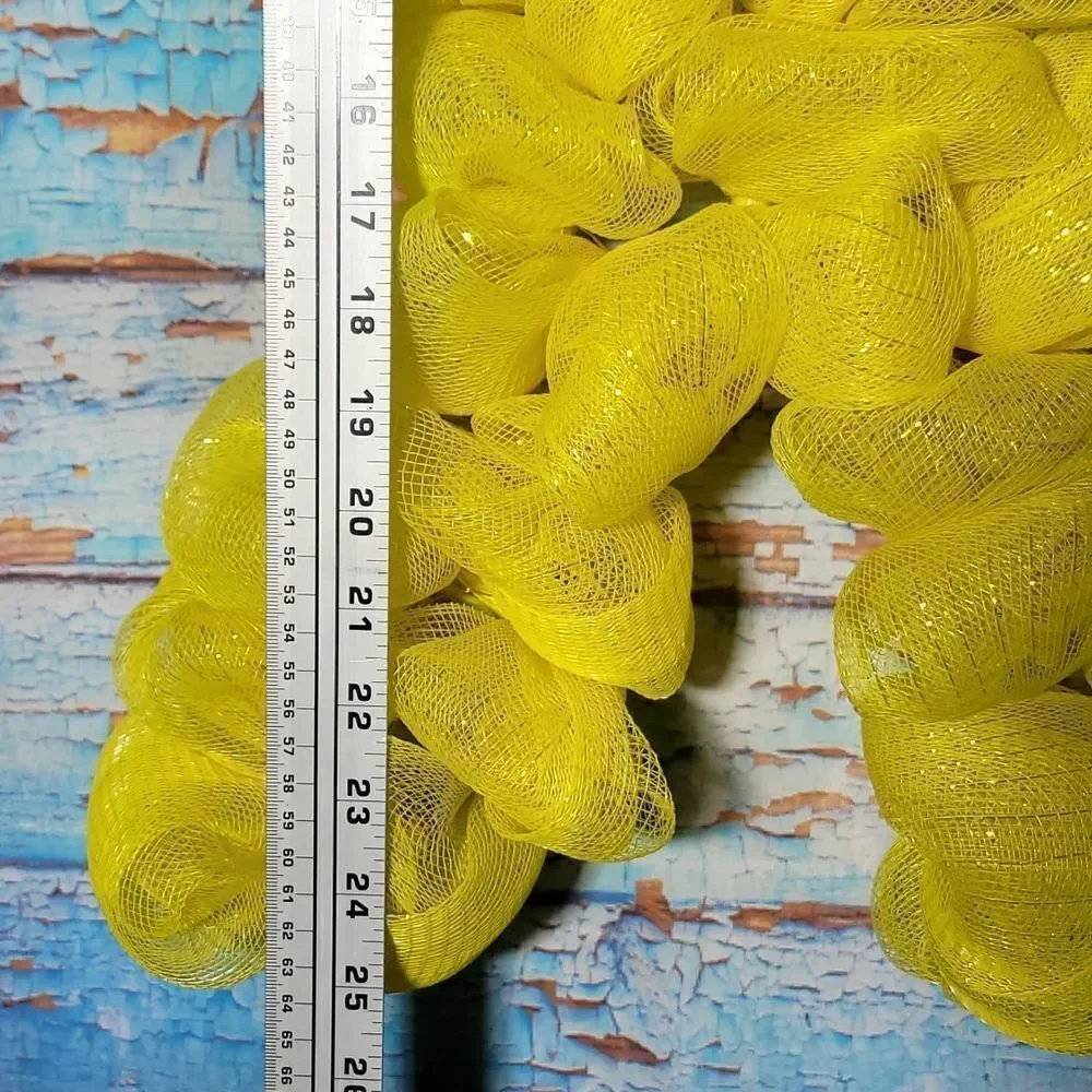 Yellow Awareness Wreath with Lights